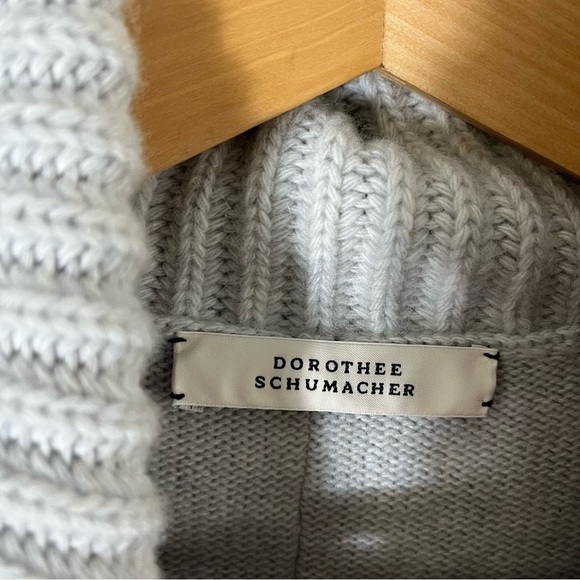 DOROTHEE SCHUMACHER Virgin Wool and Cashmere Cowl Neck Long Sweater - Picture 9 of 13